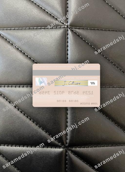 Oman Sohar International Bank visa debit card photolook back